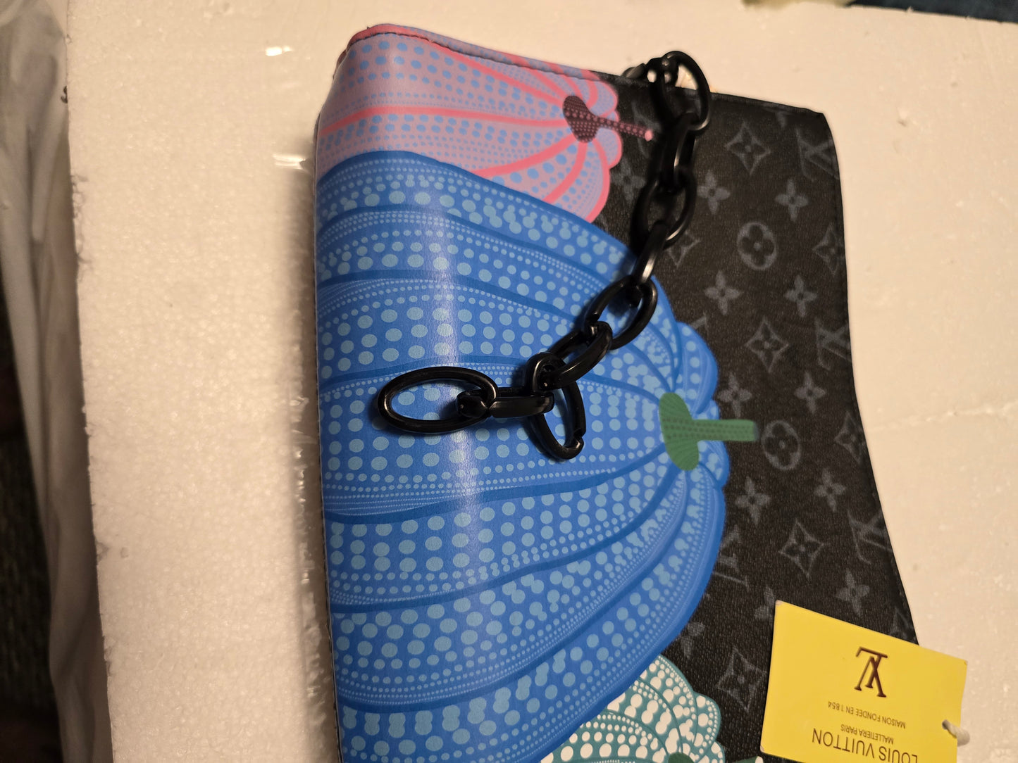 Louis Viutton Monogram Zip Pouch Clutch Black