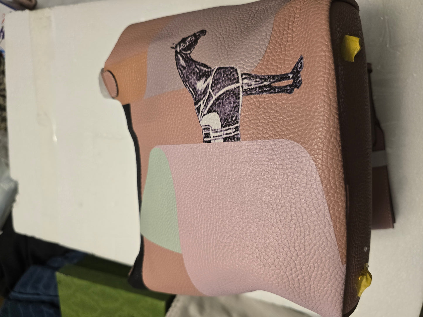 Hermes Multicolor Pebbled Colorblock