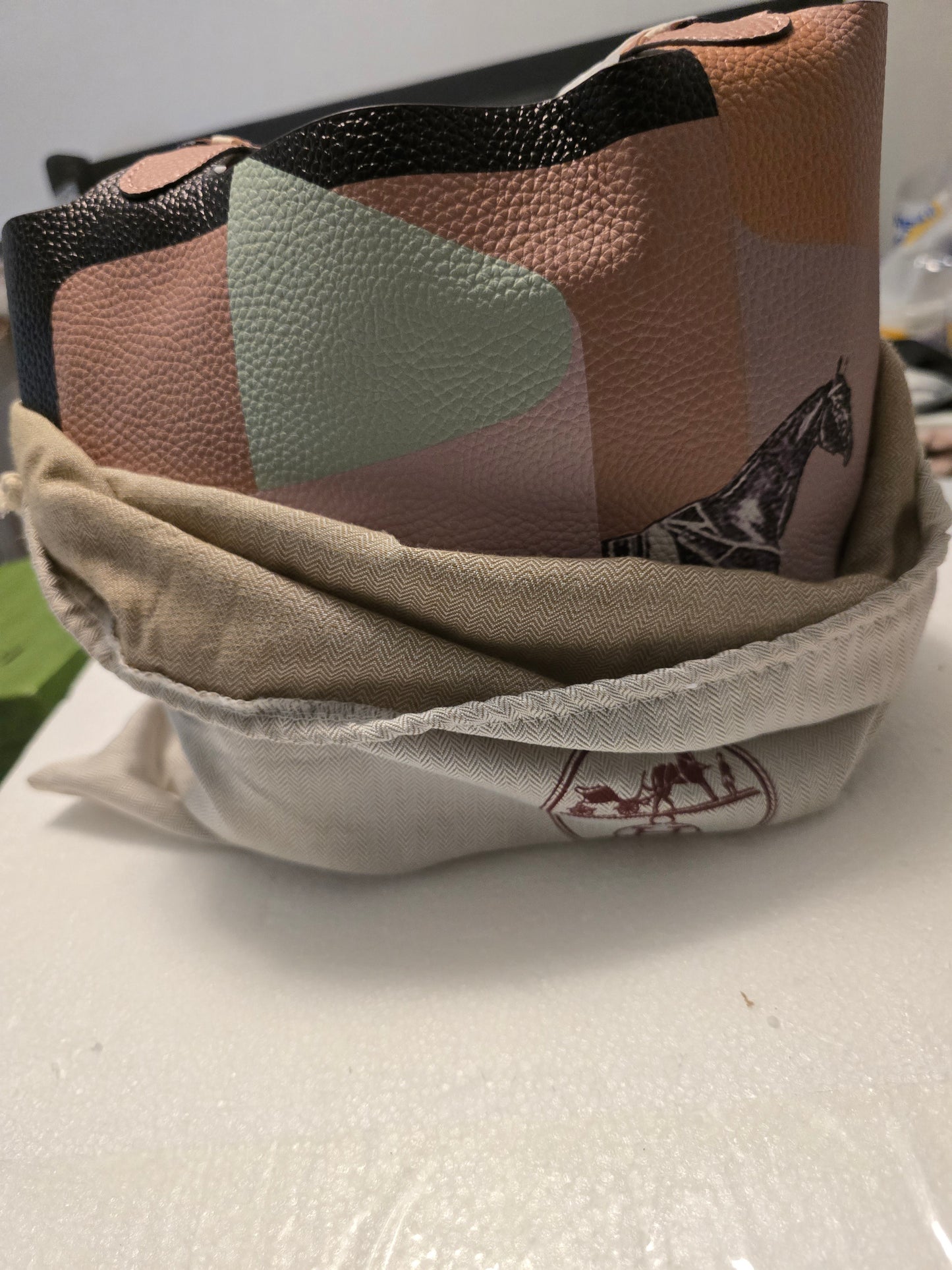 Hermes Multicolor Pebbled Colorblock
